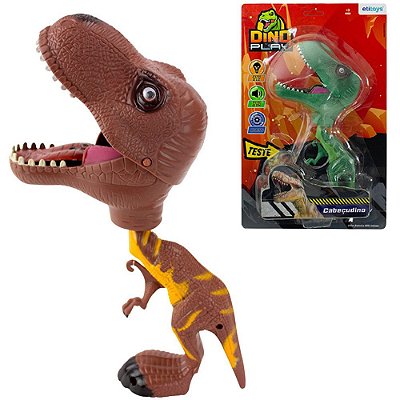 Boneco Dinossauro Cabecudinho Dino Com Som E Luz Dino Play