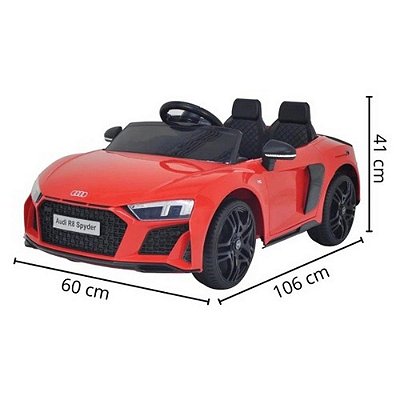 Carrinho Elétrico Infantil Audi R8 - 6v C Controle Remoto Vermelho