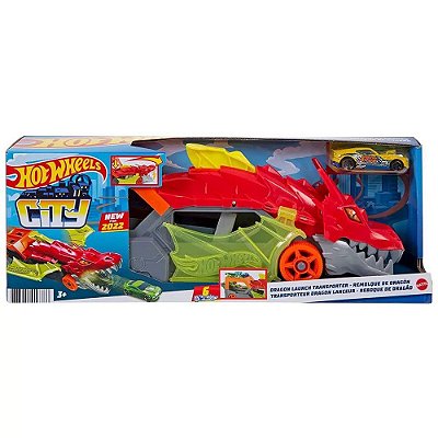 Pista Hot Wheels Monster Truck Ataque Do Crocodilo Faminto - Color Shifters  - Carrinho Muda De Cor - Edição 2022