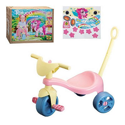 Triciclo Motoca Infantil Princesa Judy Com Haste Tchuco Samba Toys