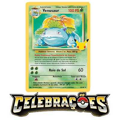 Carta Pokémon Venusaur (15/102) - Celebrações 25 Anos