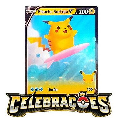 Kit Carta Pikachu Voador Vmax E Pikachu Voador V Celebrações