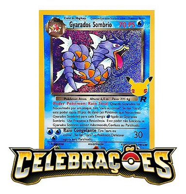 Carta Pokémon Gyarados Sombrio Coleção Celebrações 25 Anos