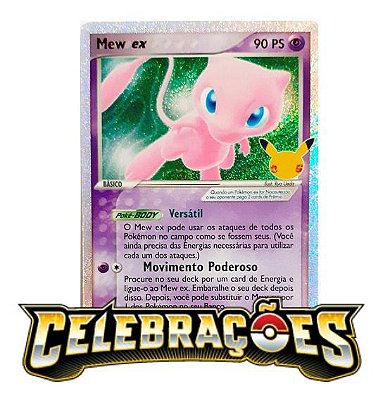 Carta Pokémon Mew Ex Clássico - Coleção Celebrações 25 Anos