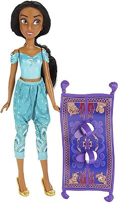 Boneca Disney Princesa Jasmine E O Tapete Magico Com Rodinha