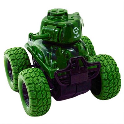 Carrinhos Fricção Bigfoot 4x4 Coloridos Tank De Guerra  Verde