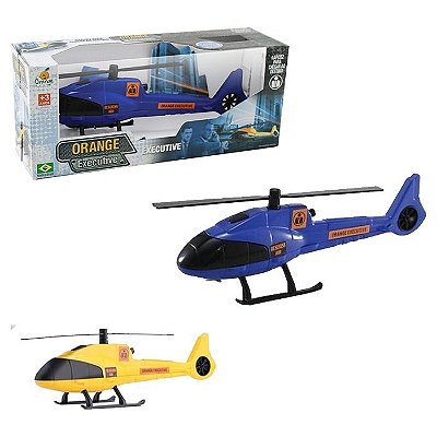 Brinquedo - Helicóptero Orange Executive De 30 Cm Azul