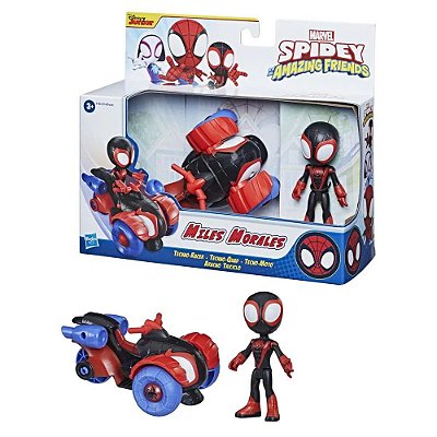 Mini Boneco E Veículo - Marvel - Spidey E Seus Amigos Miles