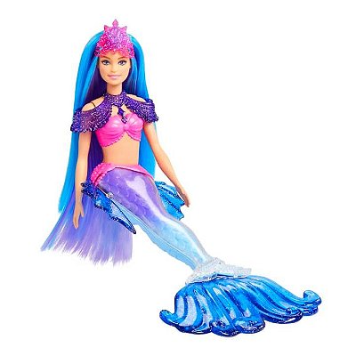 Boneca Barbie Sereia Magica - Cabelo Azul Extra-longos Mermaid Power Malibu - Edição De Luxo De 2022