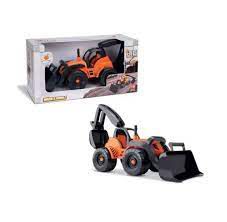 Caminhão Trator Retroescavadeira Roda Livre Big Constructor Gigante 50 Cm Laranja