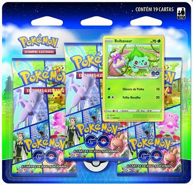 Blister Triplo Pokémon Go Charmander - Bulbasaur - Squirtle