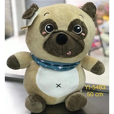 Cachorro Pug De Pelúcia - De 50 Cm Antialérgico Fofinho