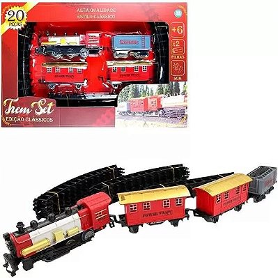 Brinquedo Trenzinho A Fricção Conjunto Trem Locomotiva Carga