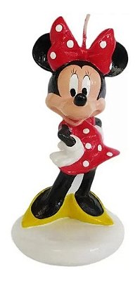 Vela Minnie Mouse Aniversário Festa 3d Colorida 15cm
