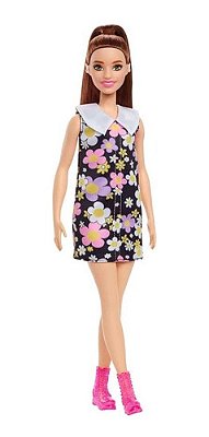 Boneca Barbie N187 Vestido Floral Aparelhos Auditivos