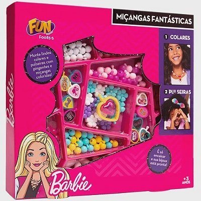 Kit Miçangas Fantásticas Colares E Pulseiras Da Barbie 200pç