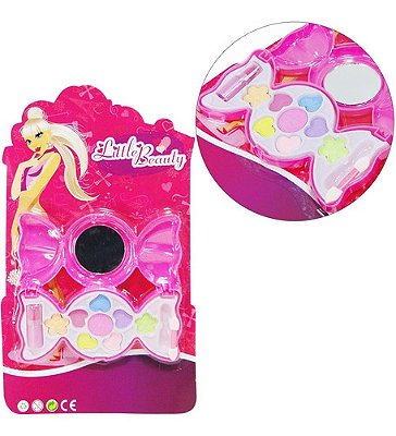 Brinquedo Infantil Kit Maquiagem para Boneca Little Beauty Morango