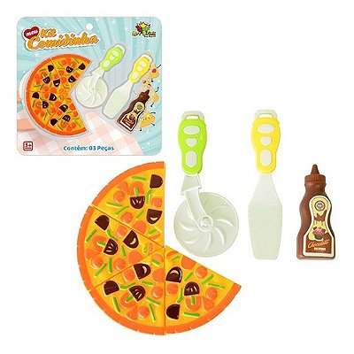 Kit Comidinha Pizza Familia Com Espatula E Cortado Chocolate