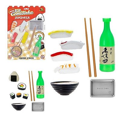 Kit De Comidinha Japonesa Sushi - Palitinhos - Pratinho