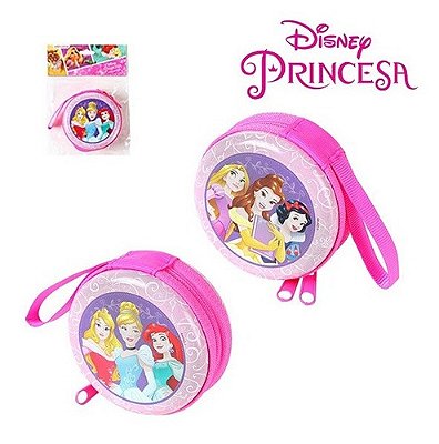 Porta Moeda De Metal Com Ziper E Alça Princesas Disney
