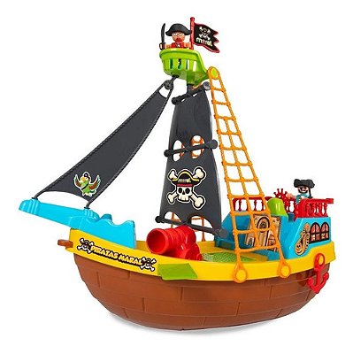 Montar E Desmontar Barco Do Pirata Navio Aventura 23 Peças