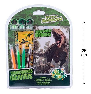 Dinossauro REX para Pintar com Mecanismo de Mordida - Kit 6 Cores