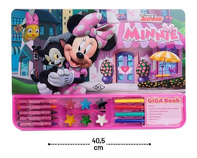 Kit Gigante Livro De Atividades E Colorir Da Disney C Tintas Minnie