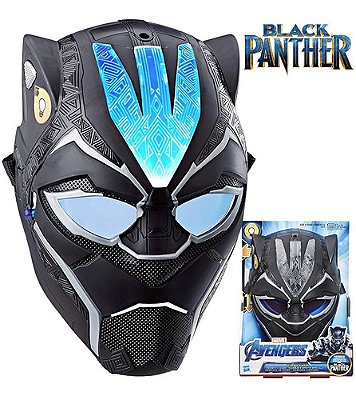 Máscara Herói Marvel Pantera Negra C/ Luz E Lentes Avengers