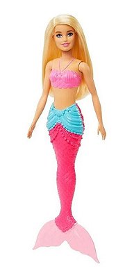 Barbie Sereia Morena com Cauda Azul - Mattel 