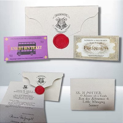Carta Aceitação Hogwarts Premium , Harry Potter