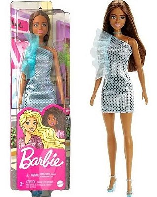 Boneca Barbie Fashionista com Estojo - Vestido Florido - Com Aparelho  Auditivo- 187 - Mattel - superlegalbrinquedos