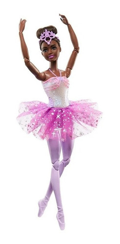 Boneca Barbie Bailarina Morena Com Luzes Brilhantes De Luxo