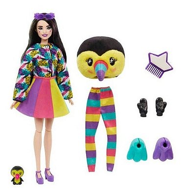 Barbie Cutie Reveal Boneca Cozy Cute Tees™ com bichinho