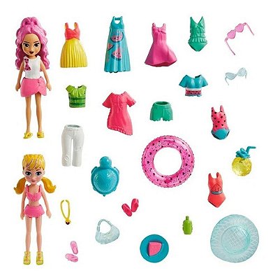 Polly Pocket Conjunto de Brinquedo Estojo Adventure World Festa do