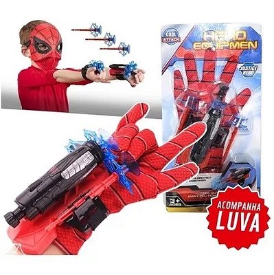 Kit Lançador De Teia Spider Homem Aranha + Luvas Cosplay