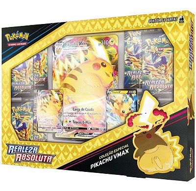 Box Pokémon - Realeza Absoluta - Pikachu Vmax - Copag