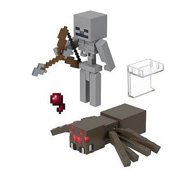 Boneco Minecraft Batalha Do Cavaleiro Esqueleto - Mattel - Fabrica da  Alegria