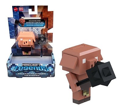 Boneco Minecraft Legends - Piglin Runt - Ataque De Batalha