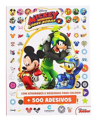 Livro De Atividades Pra Colorir Com 500 Adesivos Educativo Mickey