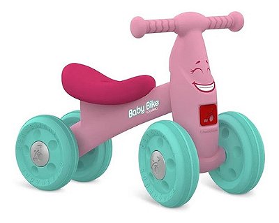 Baby Bike De Equilíbrio - Minha Primeira Bike - Bandeirante Rosa