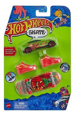 Hot Wheels - Skate de Dedo com Tênis Marvel