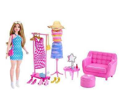 Boneca Barbie Barco Dos Sonhos Com Escorregador +20 Peças