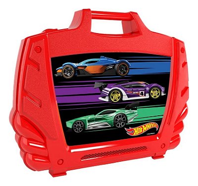 Pista Hot Wheels E Porta Carrinho 3 Em 1 Guarda Até 44 Carro