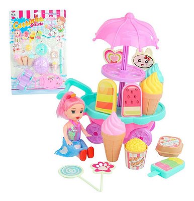 Boneca Polly Pocket E Seu Caminhão De Sorvetes Surpresas - Alfabay