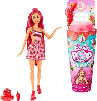 Boneca Barbie Pop Reveal Ponche Frutas Melancia 8 Surpresas