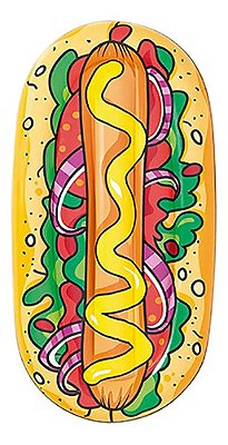 Mor Boia De Hot Dog Tematica Inflável Suporta Até 90 Kg