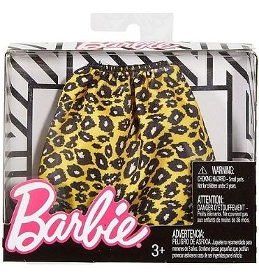 Roupa Da Barbie Fashion Pack Cartela Saia Laranja De Onca