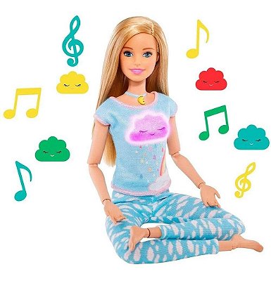 Boneca Barbie - Medita Comigo - Falante Com Luz - e Som De Meditação Mattel