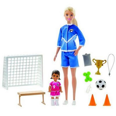 Barbie Profissões Professora Treinadora Futebol Mais Aluna Kelly Mattel