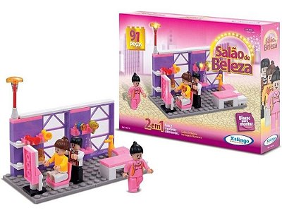 Blocos De Montar Salão De Beleza Das Princesas 2 Em 1 91 Pc